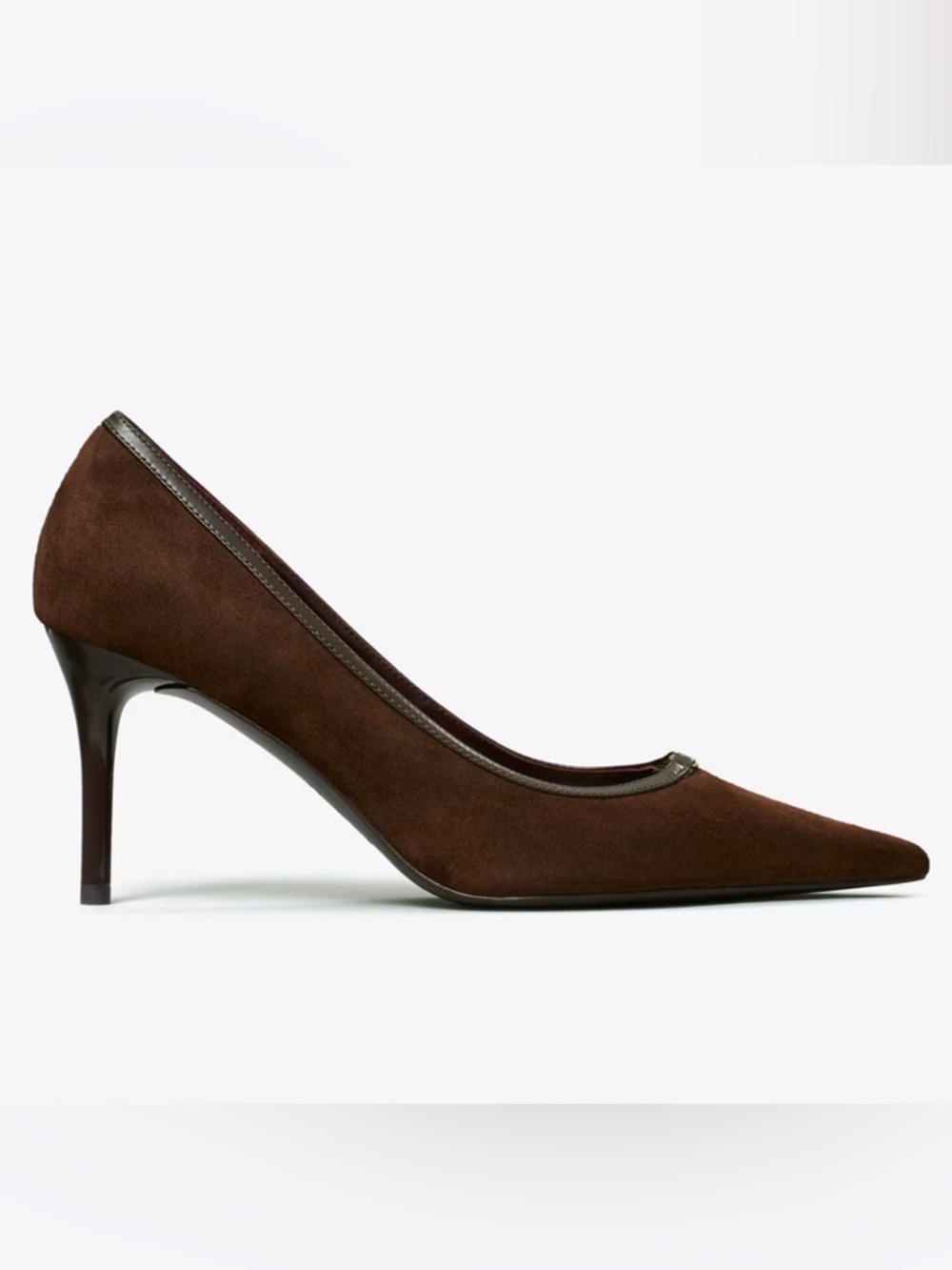 NEW Tory Burch Double T Buckle Pump in Dark Cocoa - Picture 2 of 9